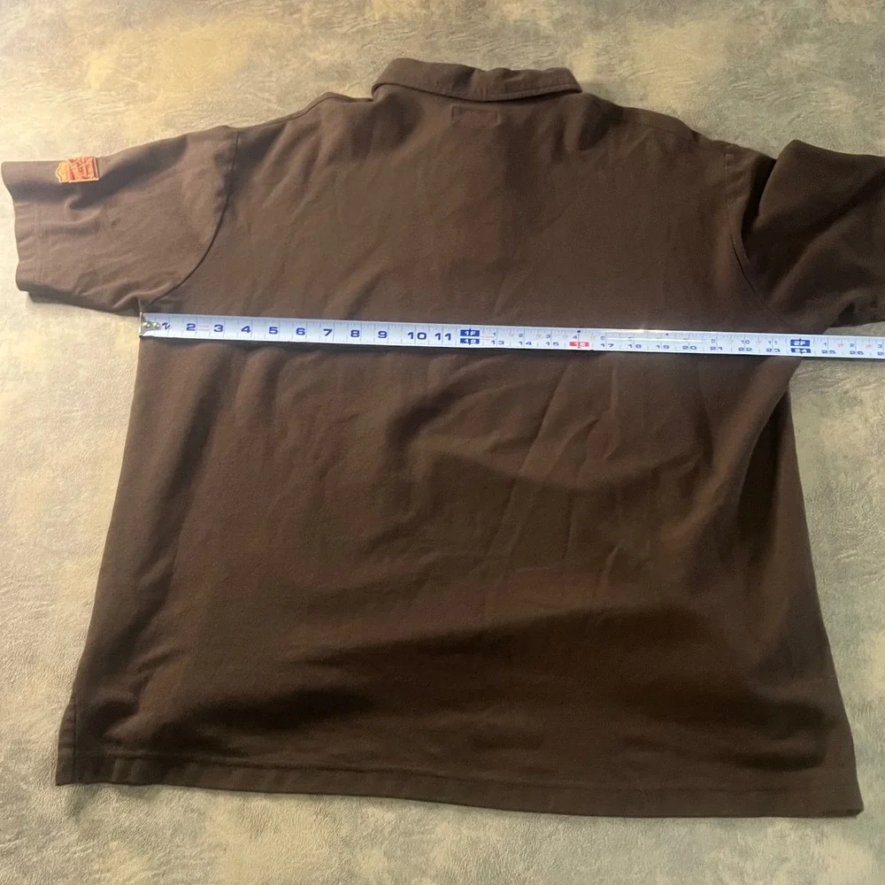 Hardy Brothers Polo Shirt Mens XL Brown Short Sleeve Fishing Angling Specialties